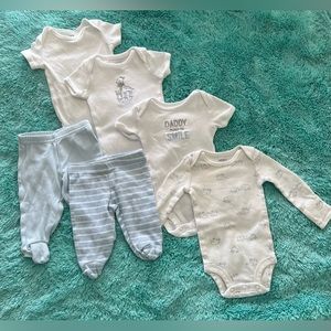 NB Blue & White Daddy Set